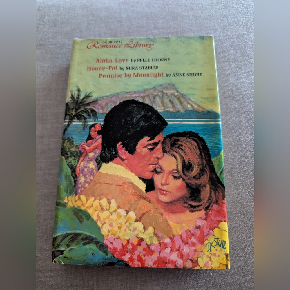 Vintage Doubleday Romance Library Hardcover Book Aloha Love Honey Pot Promise